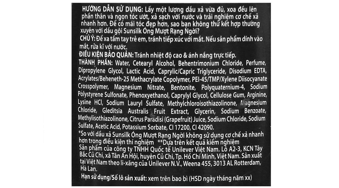 Dầu xả Sunsilk Co-Creations Jaurd bồ kết óng mượt rạng ngời chai 327ml - 3