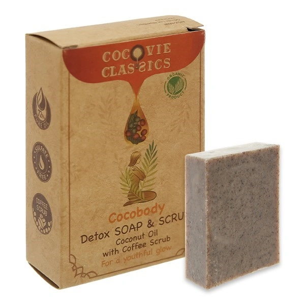 Xà bông Cocovie dưỡng ẩm, tẩy tế bào chết cục 100g - 