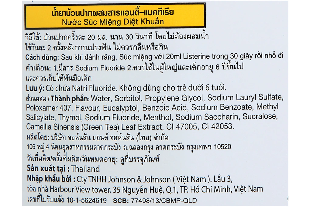 Nước súc miệng Listerine Natural Green Tea ngừa mảng bám chai 750ml - 2