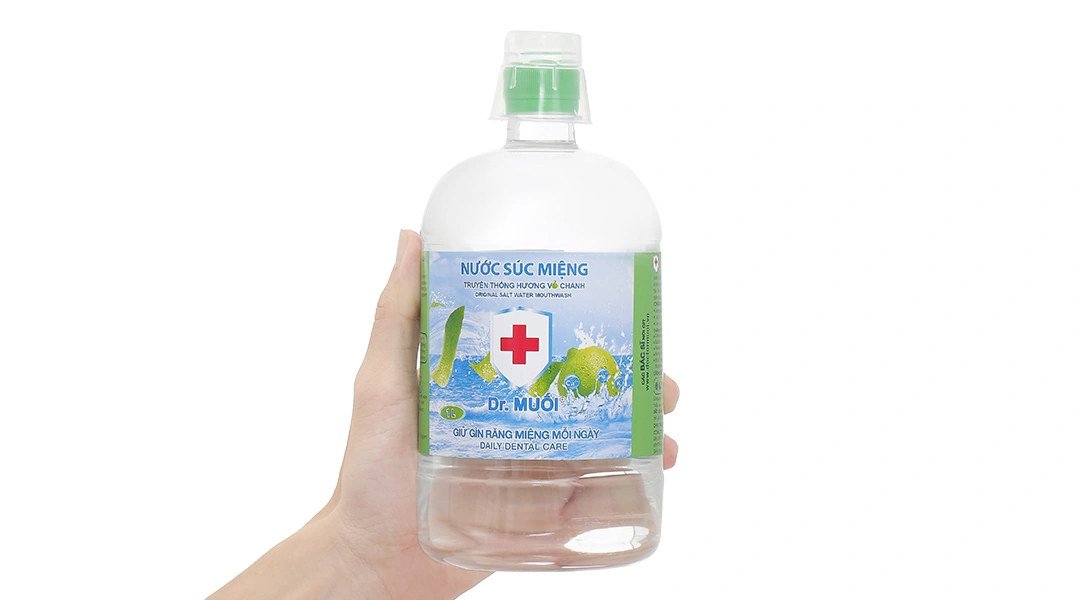 Nước súc miệng Dr. Muối hương vỏ chanh ngừa sâu răng chai 1000ml - 5