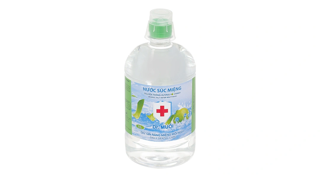 Nước súc miệng Dr. Muối hương vỏ chanh ngừa sâu răng chai 1000ml - 2