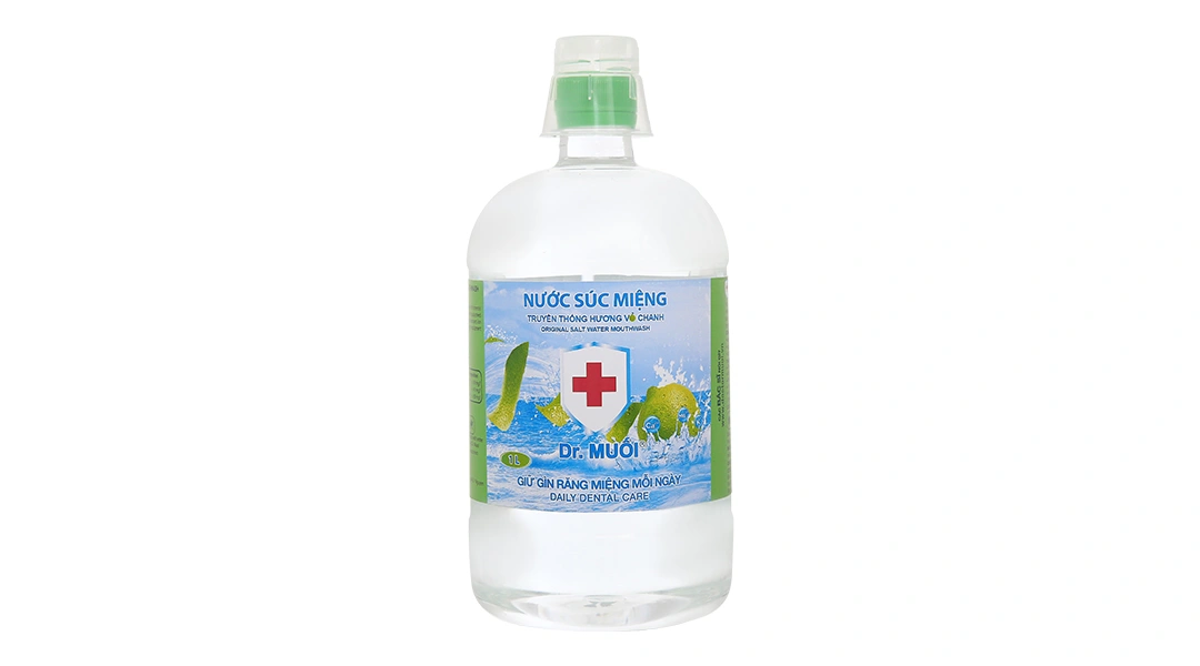 Nước súc miệng Dr. Muối hương vỏ chanh ngừa sâu răng chai 1000ml - 3