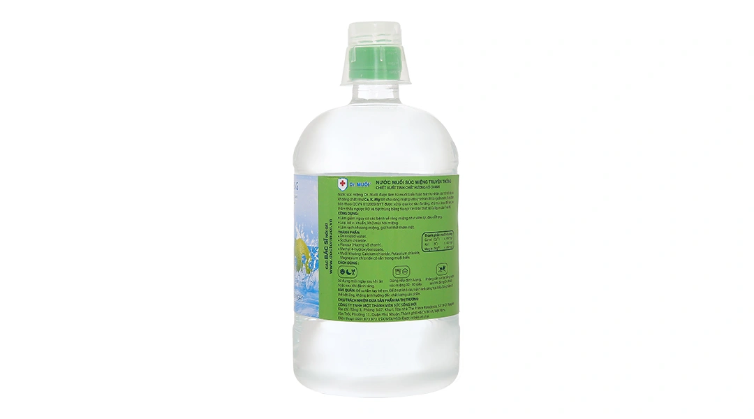 Nước súc miệng Dr. Muối hương vỏ chanh ngừa sâu răng chai 1000ml - 4