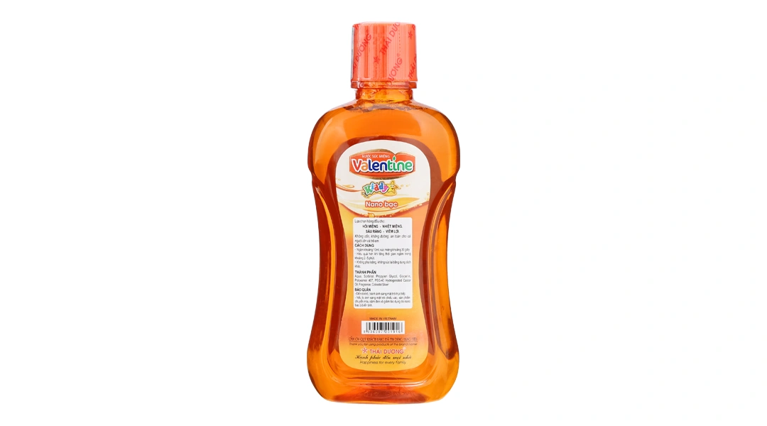 Nước súc miệng Valentine Kiddy ngừa hôi miệng, giảm nhiệt miệng chai 250ml - 1