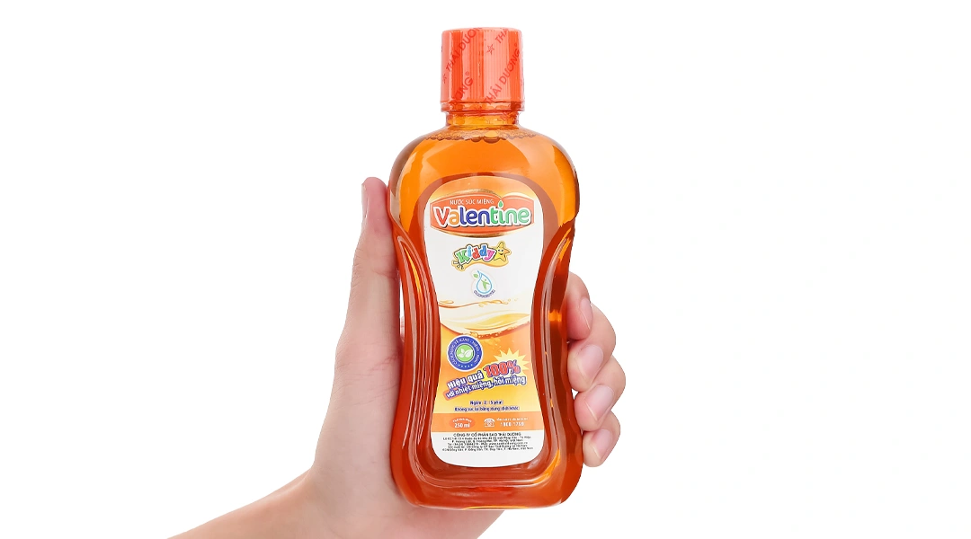 Nước súc miệng Valentine Kiddy ngừa hôi miệng, giảm nhiệt miệng chai 250ml - 3