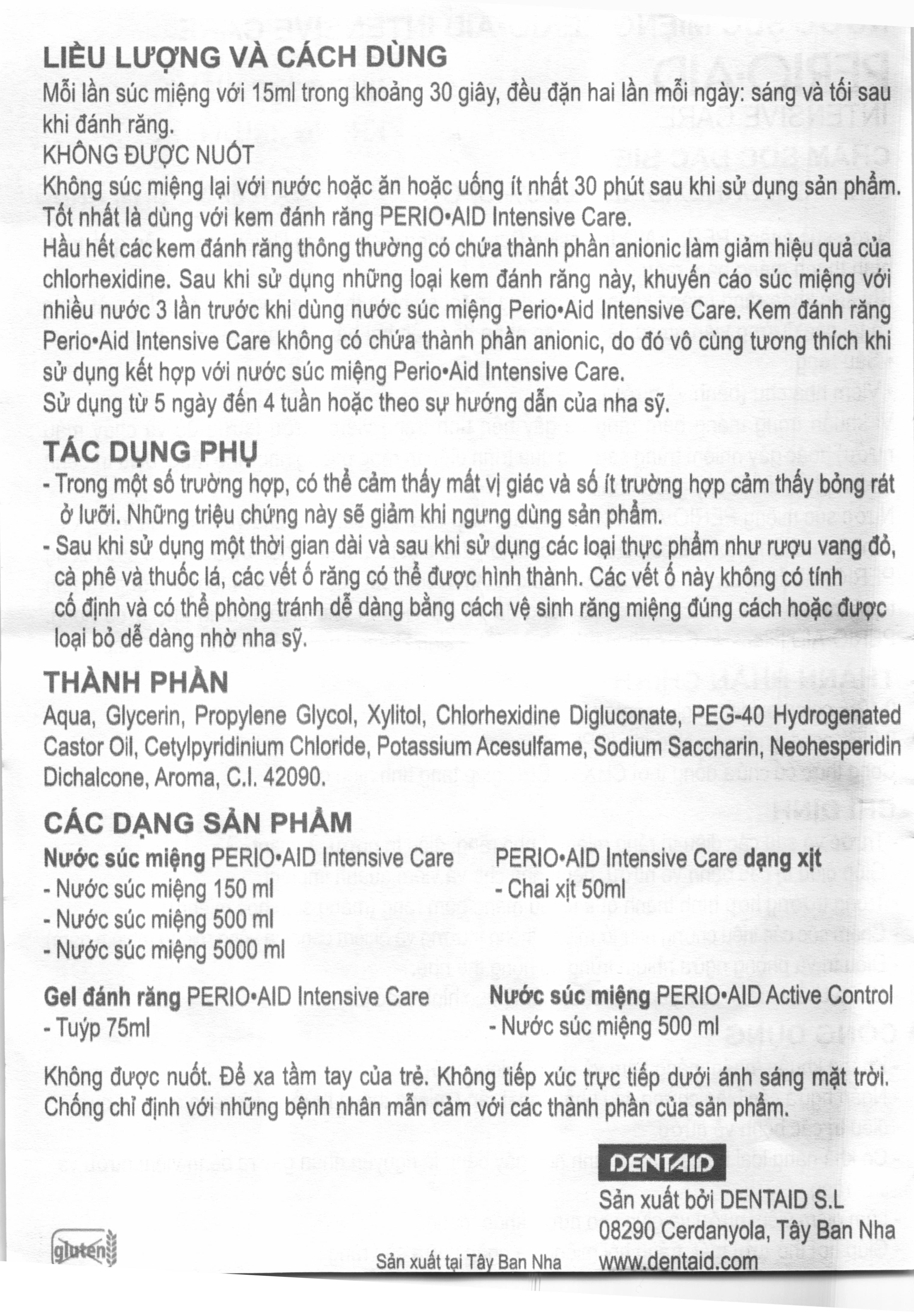 Nước súc miệng Perio-Aid Intensive Care giúp nướu răng chắc khỏe chai 500ml - 13