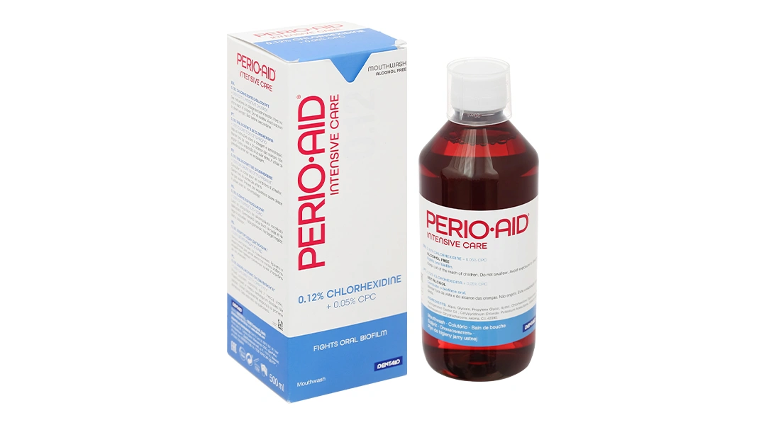 Nước súc miệng Perio-Aid Intensive Care giúp nướu răng chắc khỏe chai 500ml - 