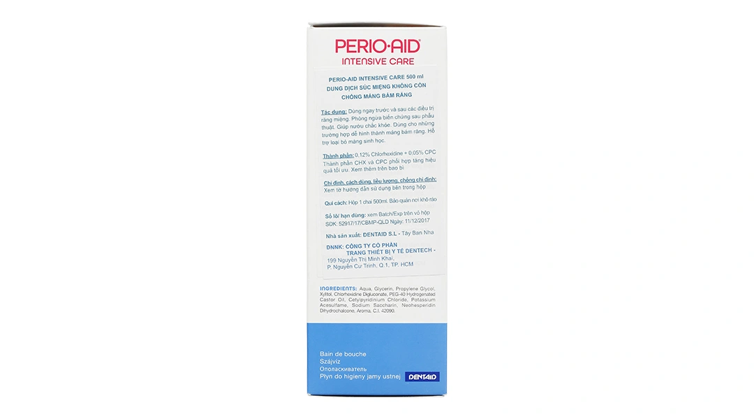 Nước súc miệng Perio-Aid Intensive Care giúp nướu răng chắc khỏe chai 500ml - 1