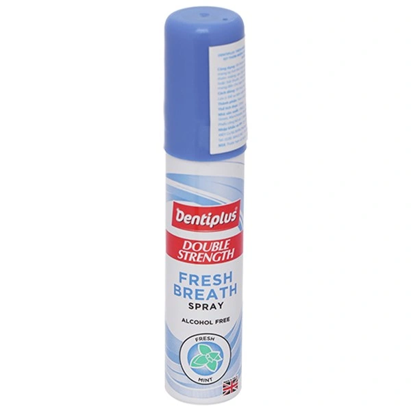 Xịt thơm miệng Dentiplus Double Strength không cồn nhân đôi hiệu quả diệt khuẩn