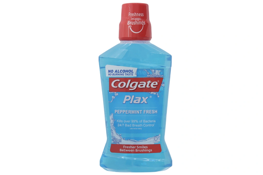 Nước súc miệng Colgate Plax Peppermint Fresh mát lạnh chai 500ml - 