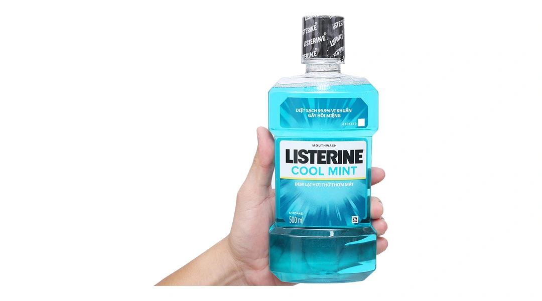 Nước súc miệng Listerine Cool Mint ngừa mảng bám, viêm nướu chai 500ml - 3