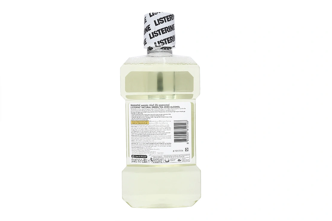 Nước súc miệng Listerine Natural Green Tea không cay chai 500ml - 1