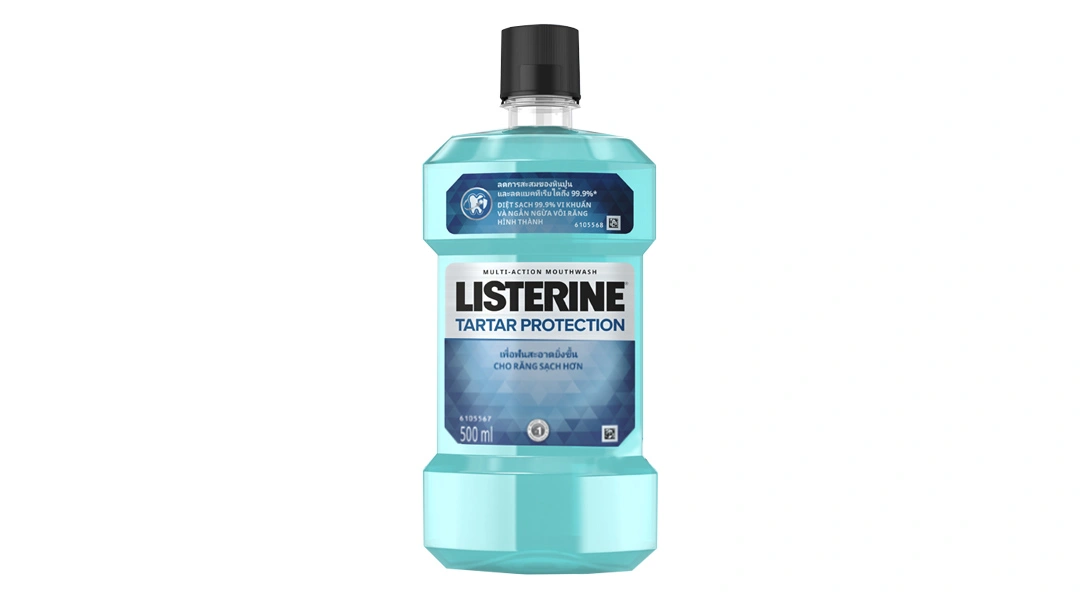 Nước súc miệng Listerine Tartar Protection ngừa mảng bám chai 500ml - 