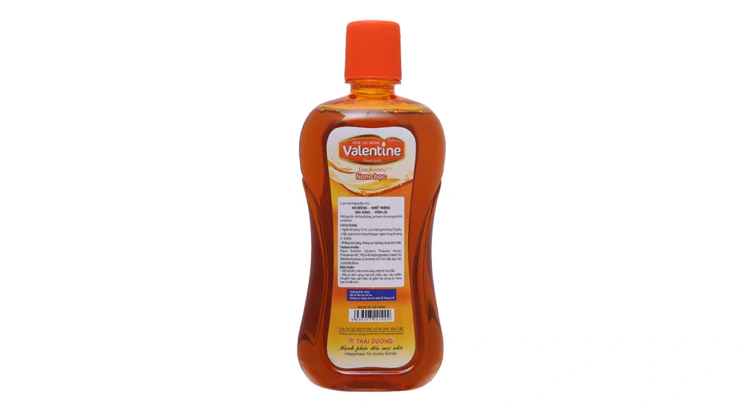 Nước súc miệng Valentine ngừa hôi miệng, giảm nhiệt miệng chai 500ml - 1
