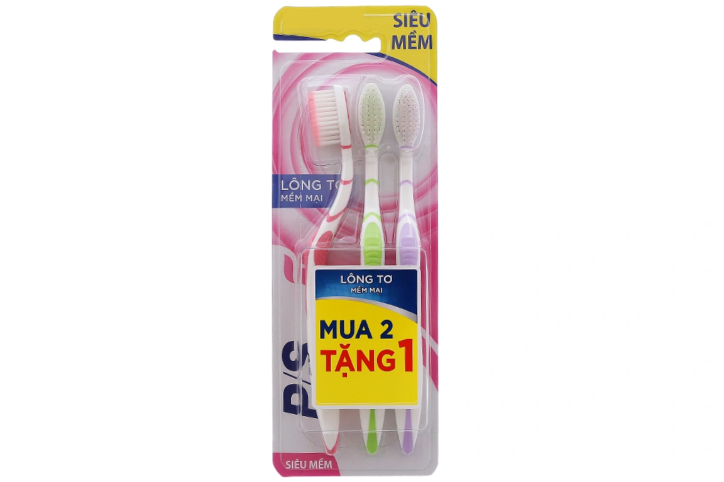 Bộ 3 cây bàn chải đánh răng P/S lông tơ mềm mại bộ 3 cây - 
