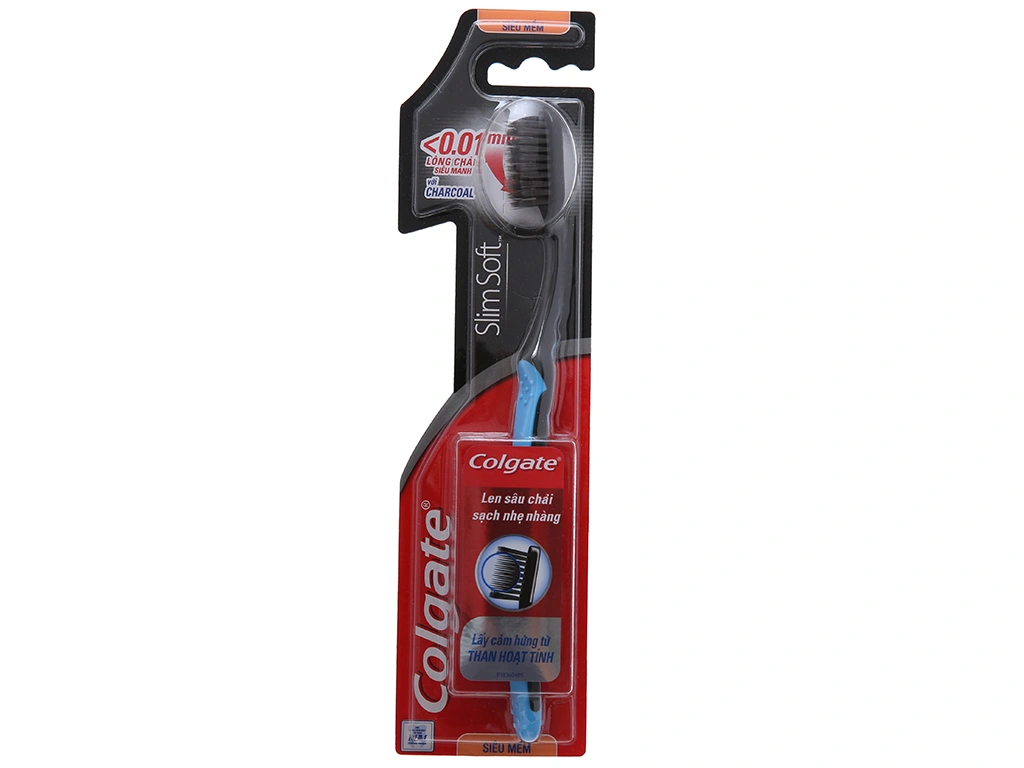 Bàn chải Colgate Slim Soft Charcoal vỉ 1 cây - 