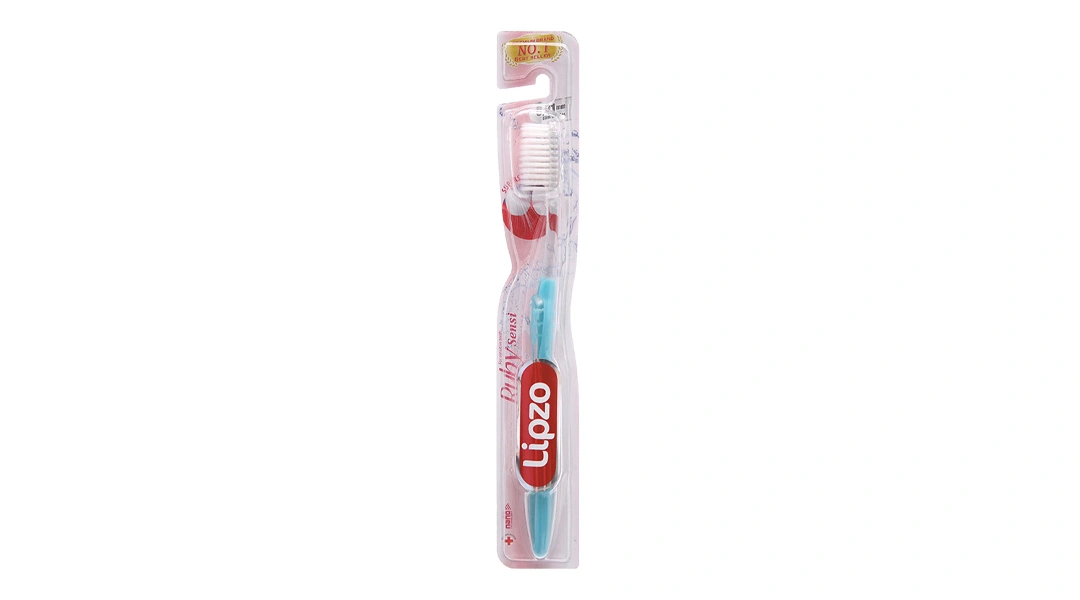 Bàn chải đánh răng Lipzo Ruby Sensi lông chỉ tơ vỉ 1 cây - 