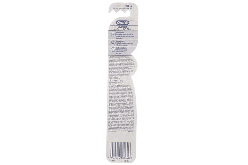 Bàn chải đánh răng Oral-B Easy Clean dễ dàng chải sạch mảng bám vỉ 1 cây - 1