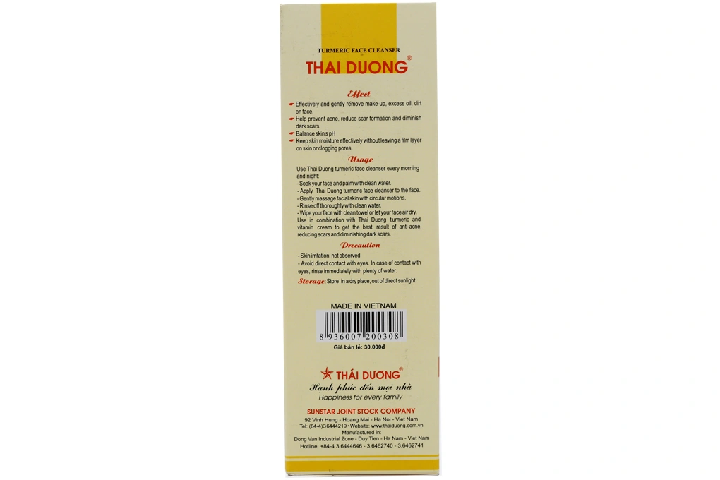 Sữa rửa mặt Thái Dương ngừa mụn, mờ thâm tuýp 90g - 2