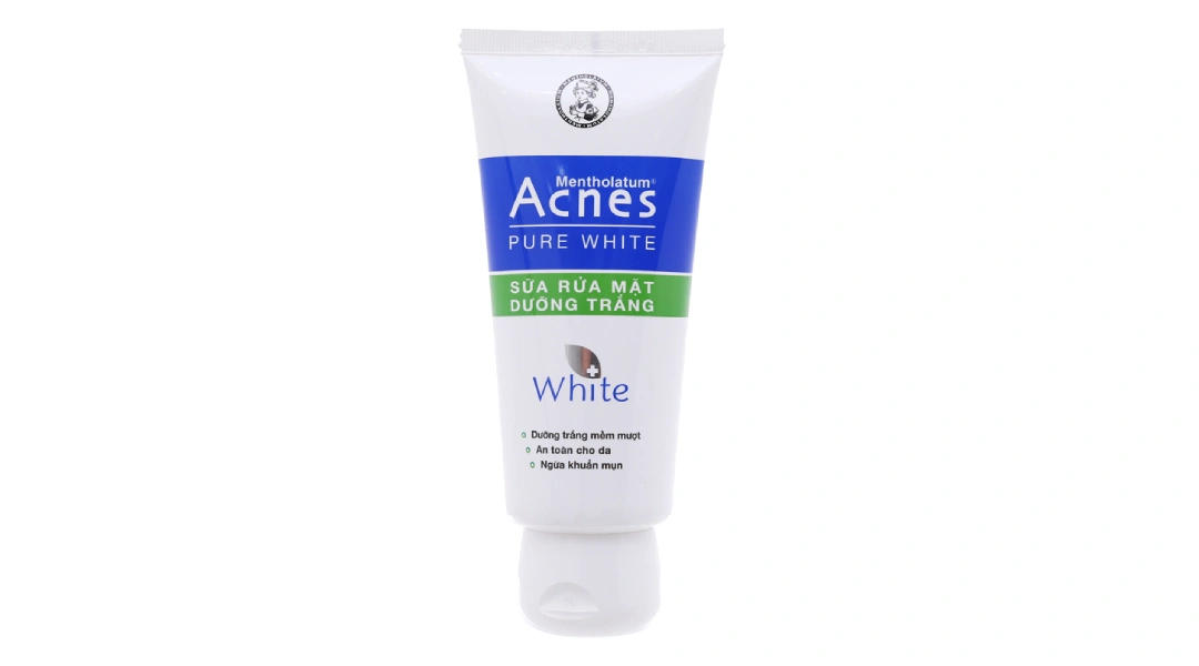 Sữa rửa mặt Acnes Pure White dưỡng da trắng sáng, ngừa mụn tuýp 100g - 