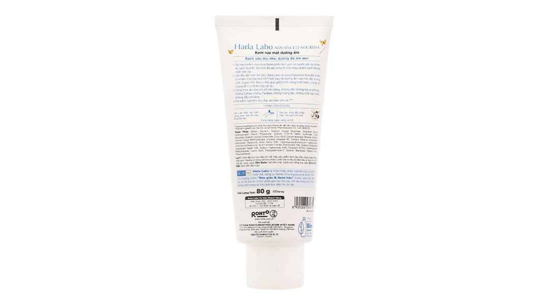 Kem rửa mặt Hada Labo Advanced Nourish làm sạch sâu, dưỡng ẩm da tuýp 80g - 5