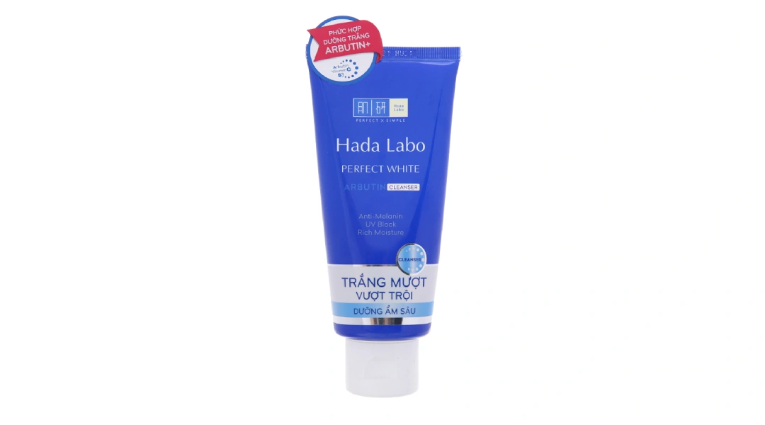 Kem rửa mặt Hada Labo Perfect White dưỡng trắng tuýp 80g - 