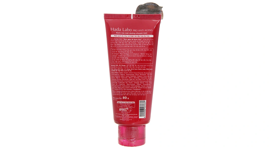 Kem rửa mặt Hada Labo Pro Anti Aging cải thiện da lão hóa tuýp 80g - 1