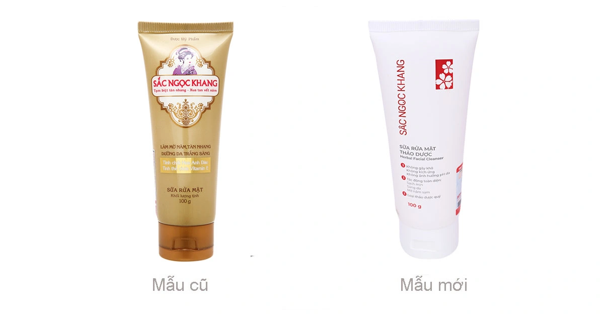 Sữa rửa mặt thảo dược Sắc Ngọc Khang giúp da trắng sáng, mờ sạm nám tuýp 100g - 