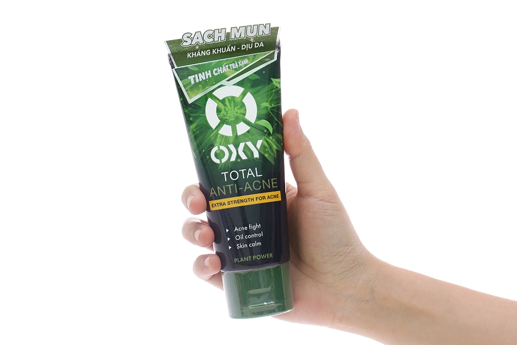 Kem rửa mặt Oxy Total Anti-Acne trà xanh ngăn ngừa mụn tuýp 100g - 2