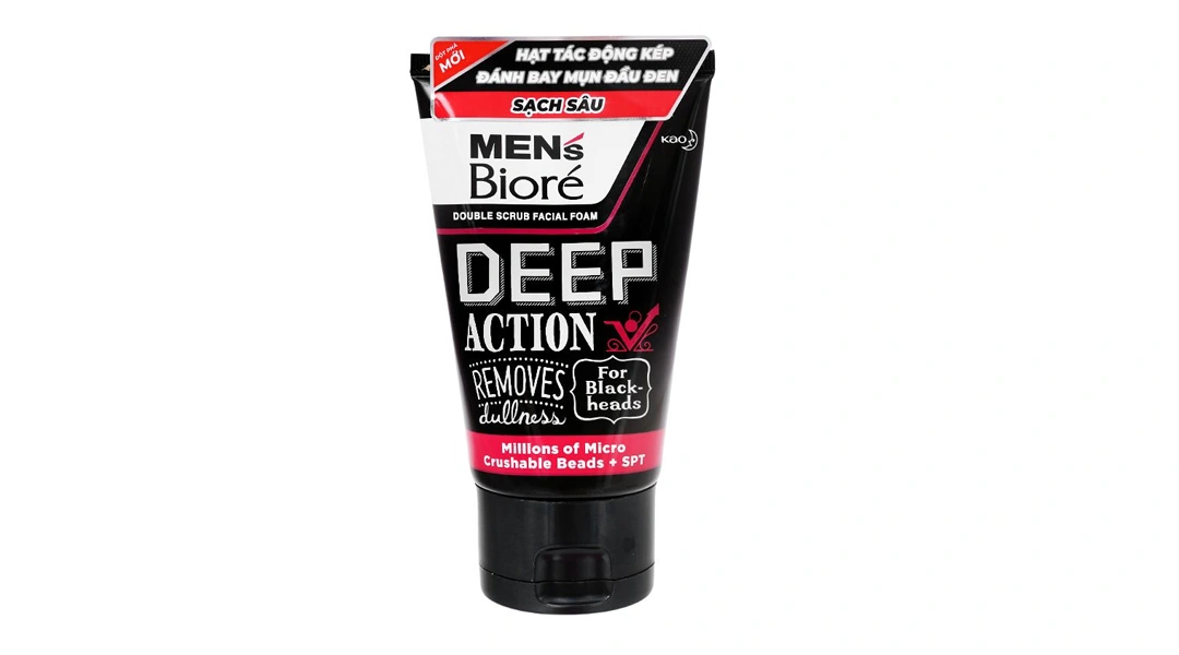 Sữa rửa mặt Men's Bioré Deep Action sạch sâu tuýp 100g - 