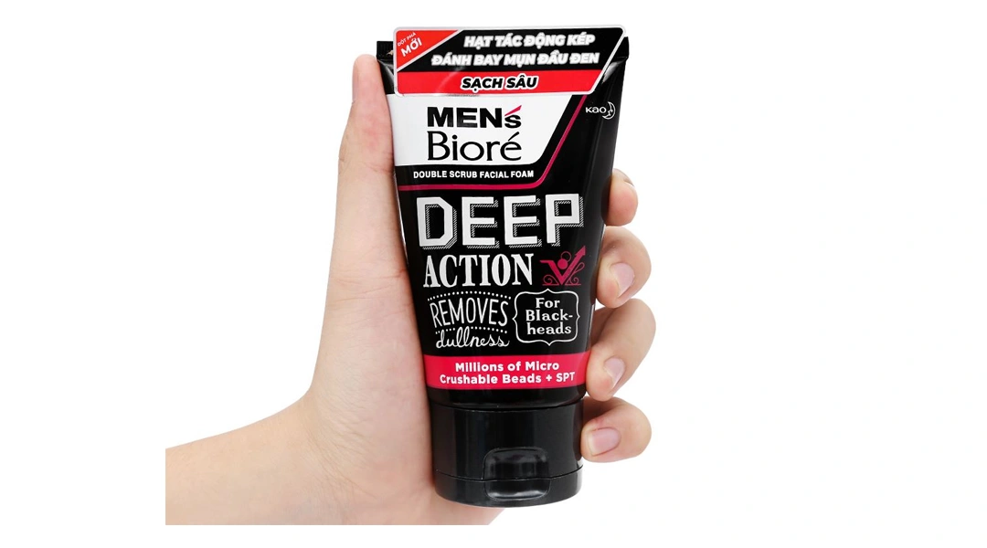 Sữa rửa mặt Men's Bioré Deep Action sạch sâu tuýp 100g - 3