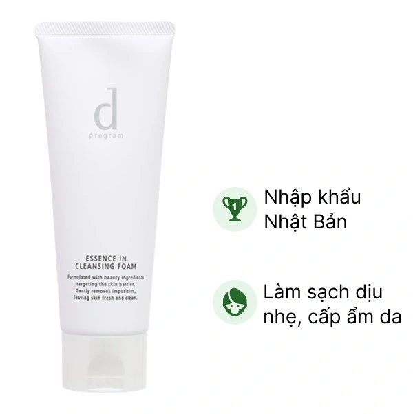 Sữa rửa mặt D Program tạo bọt giúp làm sạch sâu, cấp ẩm cho da