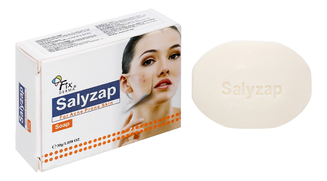 Xà phòng Fixderma Salyzap Soap làm sạch da, giảm mụn trứng cá cục 30g - 