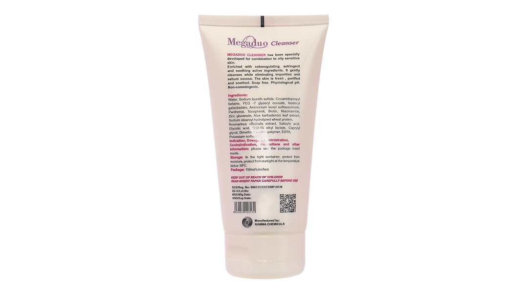 Sữa rửa mặt Megaduo Cleanser làm sạch da giúp da mịn màng, ngừa mụn tuýp 150ml - 5