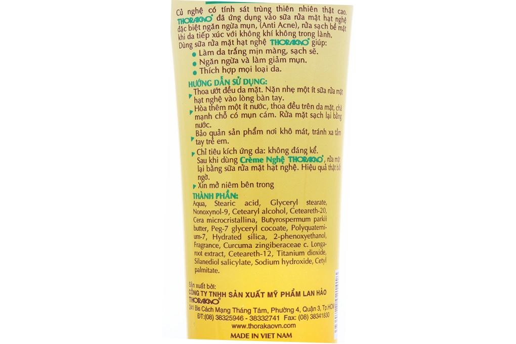 Sữa rửa mặt Thorakao Curcuma giảm mụn tuýp 100ml - 2