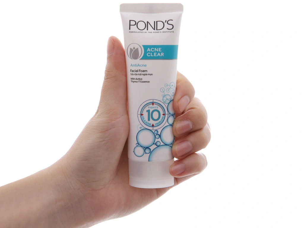 Sữa rửa mặt Pond's acne clear sạch sâu, ngừa mụn tuýp 50g - 2