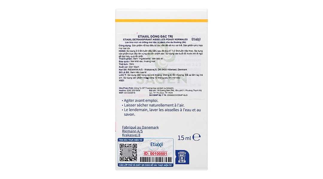 Lăn khử mùi Etiaxil giúp khử mùi hôi dưới cánh tay cho da thường chai 15ml - 3