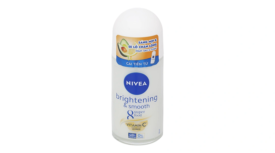 Lăn khử mùi Nivea Brightening & Smooth Vitamin C se khít lỗ chân lông chai 50ml - 