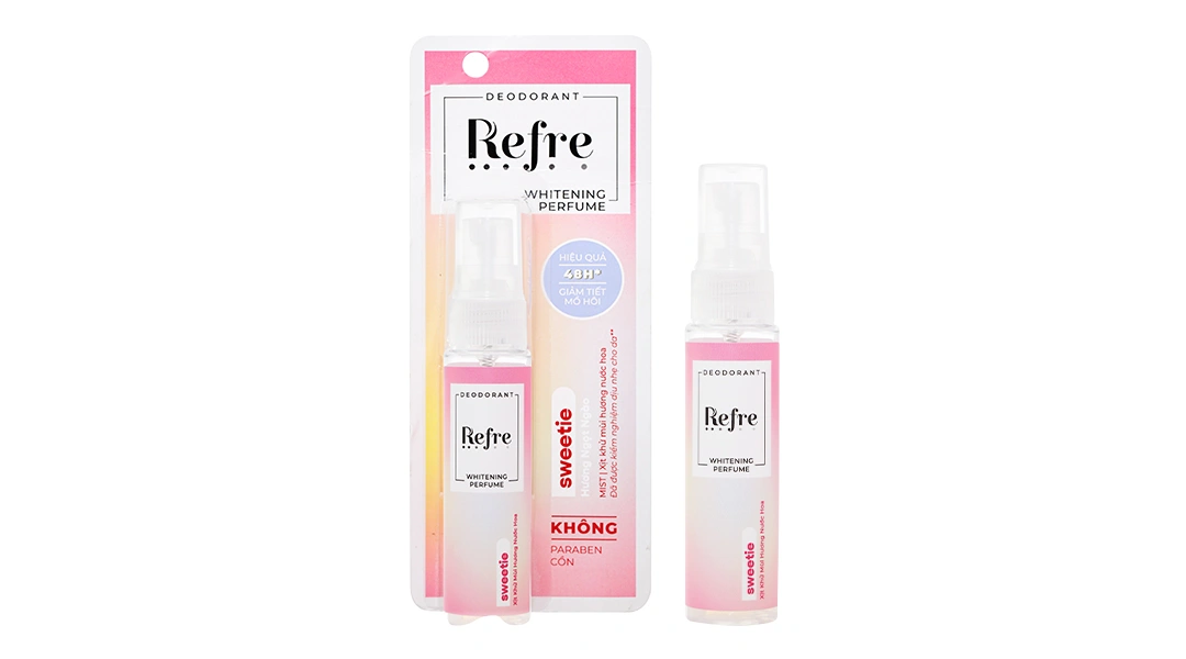 Xịt khử mùi Refre Whitening Perfume hương ngọt ngào chai 30ml - 