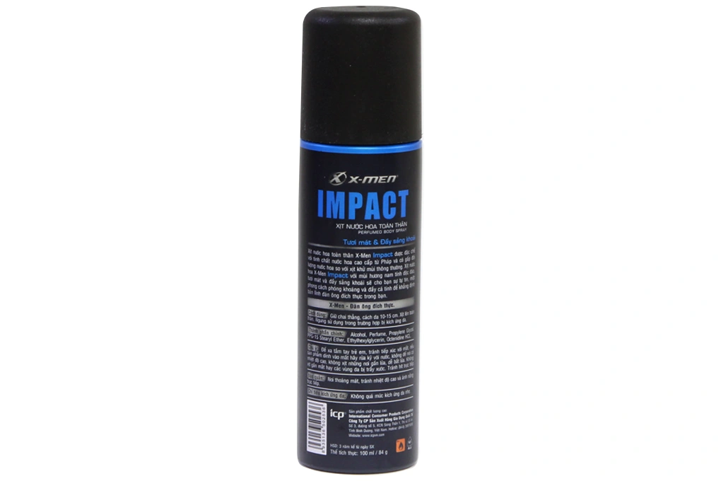 Xịt khử mùi X-Men Impact tươi mát, đầy sảng khoái chai 100ml - 1