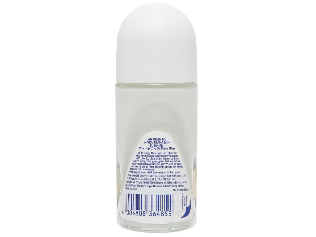 Lăn khử mùi Nivea Whitening ngăn mồ hôi chai 50ml - 1