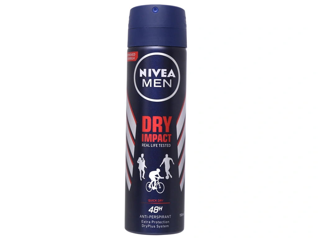 Xịt khử mùi Nivea Men Dry Impact cho nam chai 150ml - 