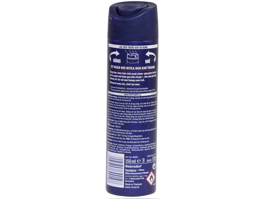 Xịt khử mùi Nivea Men Dry Impact cho nam chai 150ml - 2
