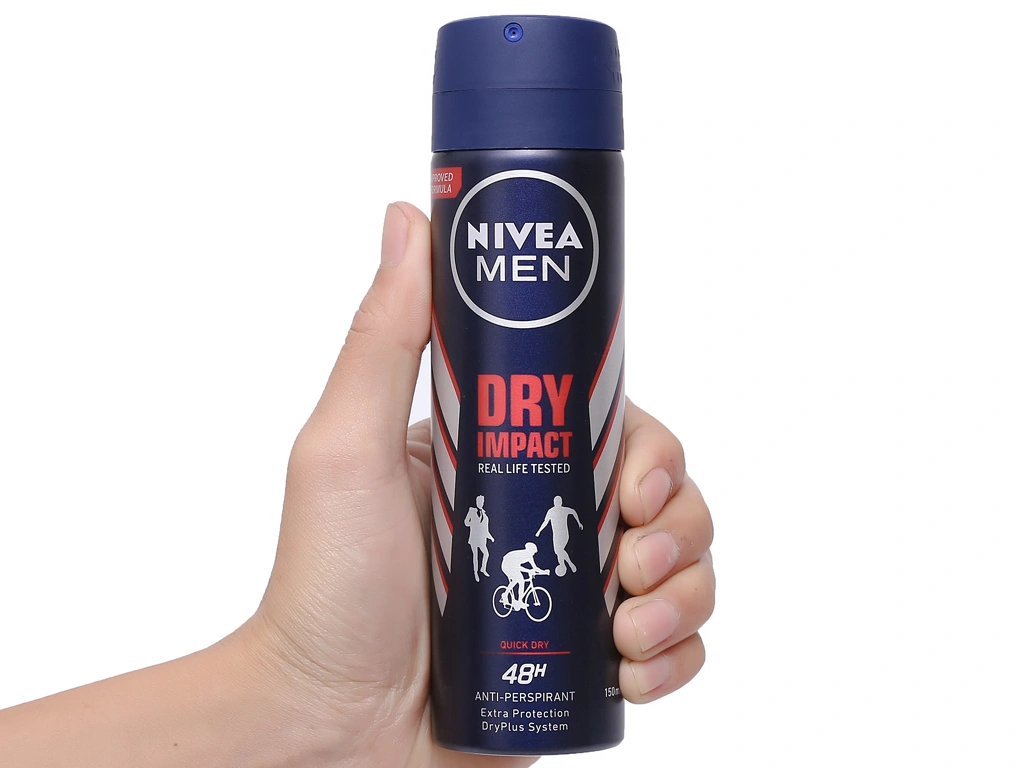 Xịt khử mùi Nivea Men Dry Impact cho nam chai 150ml - 4