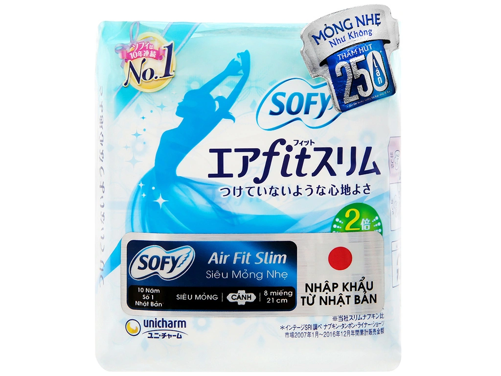 Băng vệ sinh Sofy Air Fit Slim siêu nhẹ gói 8 miếng - 1