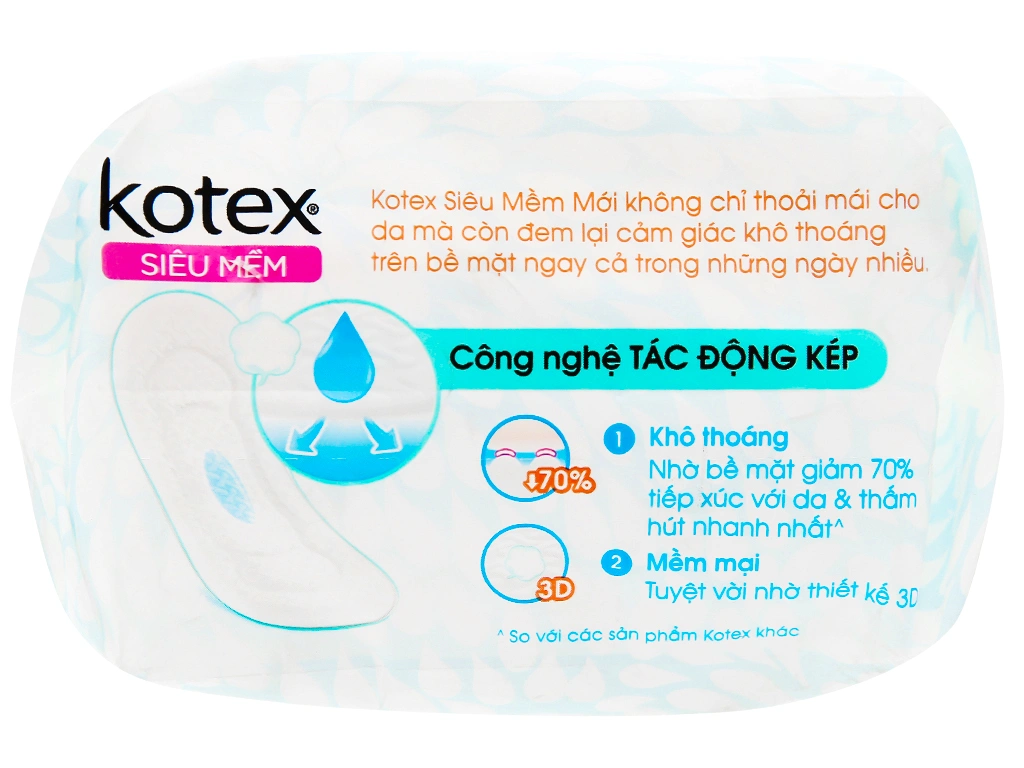 Băng vệ sinh Kotex siêu mỏng không cánh gói 8 miếng - 1