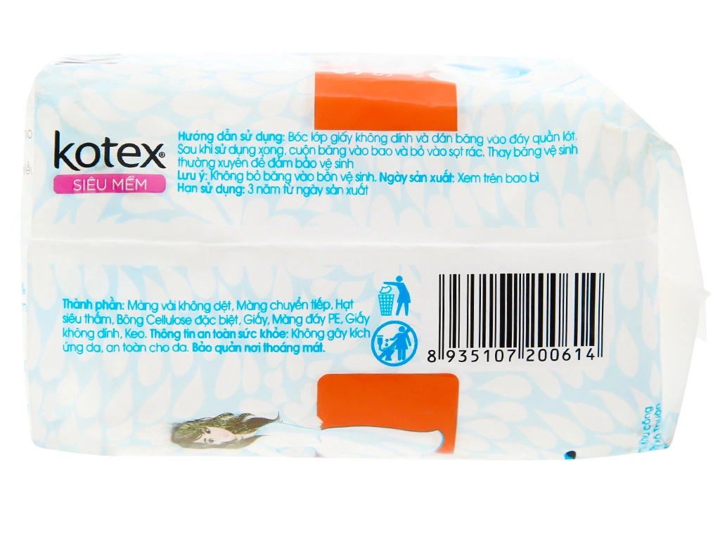 Băng vệ sinh Kotex siêu mỏng không cánh gói 8 miếng - 3
