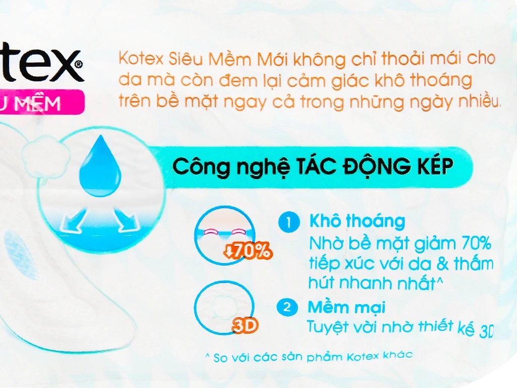 Băng vệ sinh Kotex siêu mỏng không cánh gói 8 miếng - 5