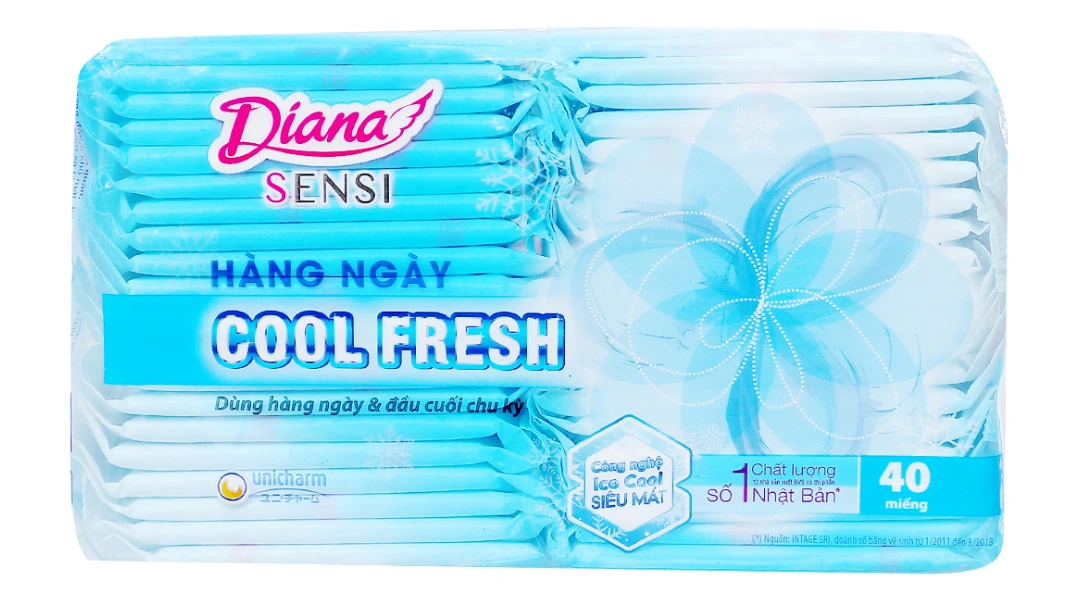 Băng vệ sinh hàng ngày Diana Cool Fresh siêu mát gói 20 miếng - 12