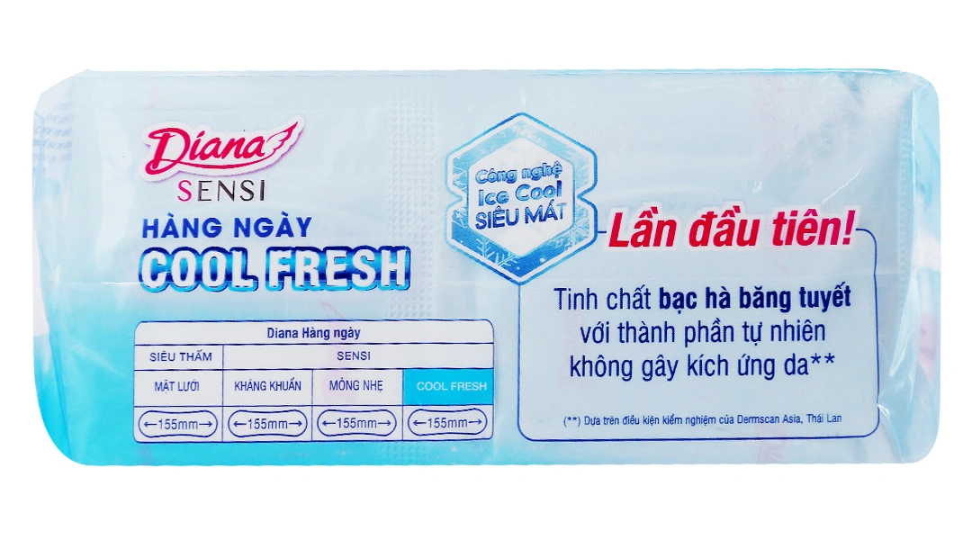 Băng vệ sinh hàng ngày Diana Cool Fresh siêu mát gói 20 miếng - 14